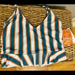 KJ Large Retro Stripe Scoop Back